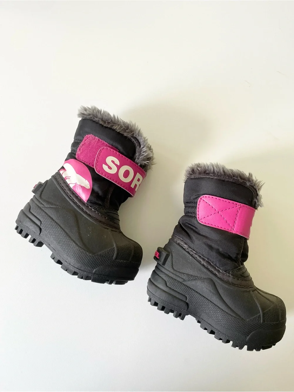 SOREL Snow Commander Snowboots Waterproof Pink Black size Infant 4